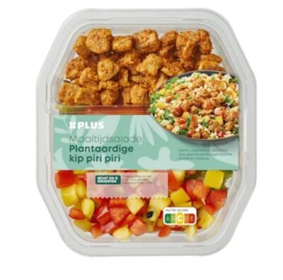 Plus maaltijdsalade plantaardige kip piri piri