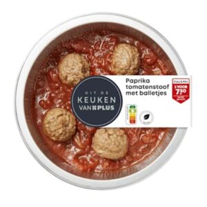Plus paprika tomatenstoof met balletjes