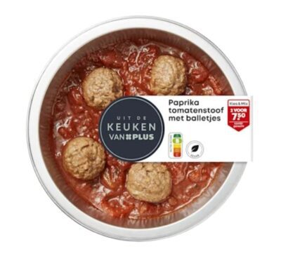 Plus paprika tomatenstoof met balletjes