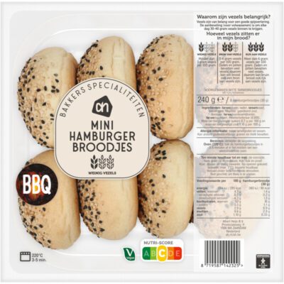 AH mini hamburgerbroodjes