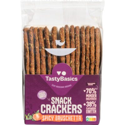 TastyBasics snack crackers spicy bruschetta