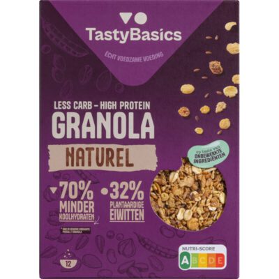 TastyBasics low carb-high protein granola naturel