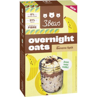 3Bears Overnight oats banana split