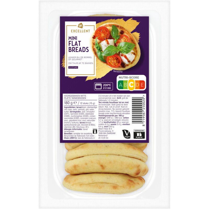 Een afbeelding van AH Excellent Mini flatbreads Een afbeelding van AH Excellent Mini flatbreads Een afbeelding van AH Excellent Mini flatbreads AH Excellent Mini flatbreads