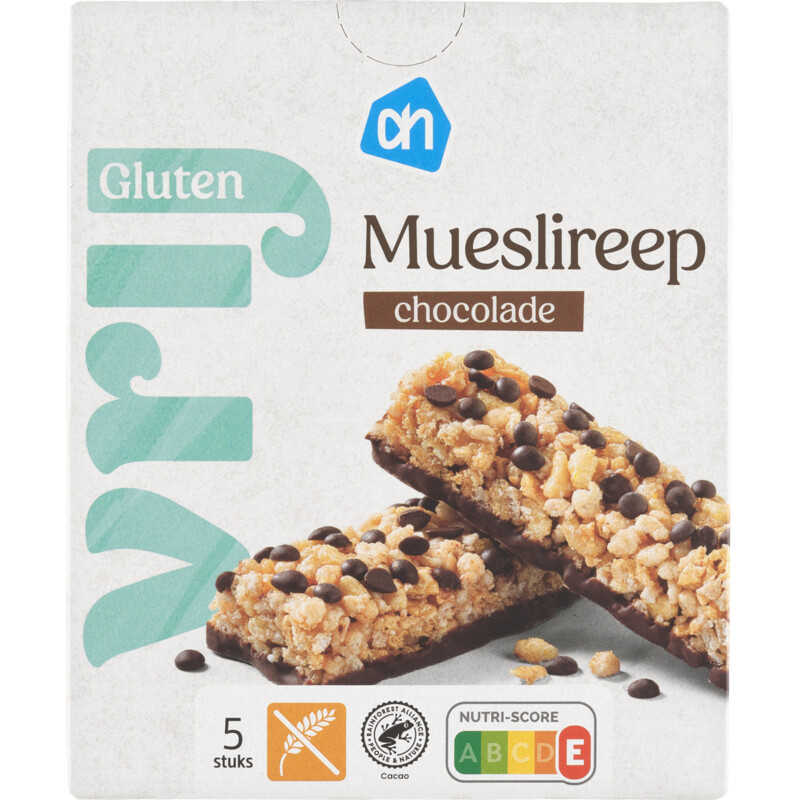 AH Glutenvrij mueslireep chocolade