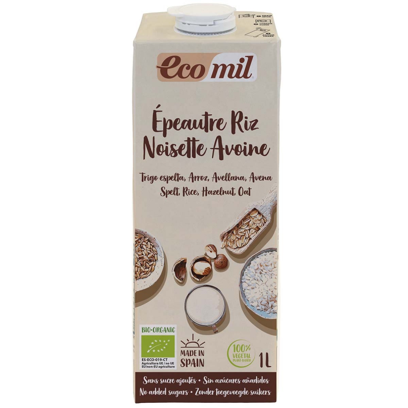 Ecomil spelt rijst hazelnoot haver drank