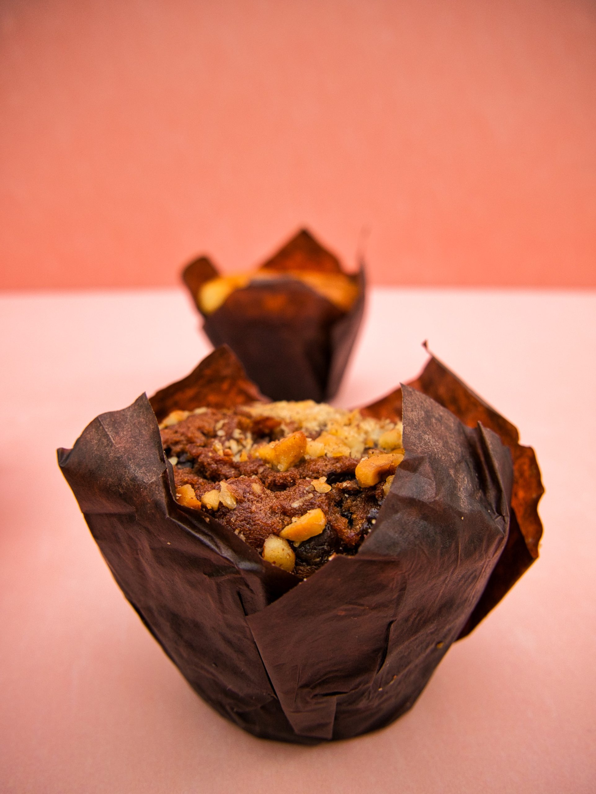 Donny Craves vegan muffin chocolade, karamel en noten