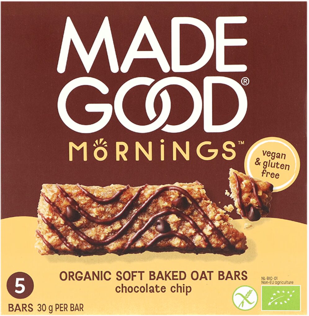 Made Good mornings chocolate chip oat bars