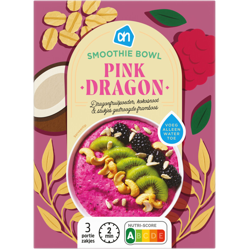 AH smoothie bowl pink dragen