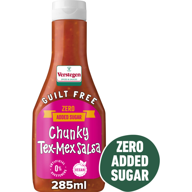 Verstegen chunky tex-mex salsa zonder toegevoegde suiker
