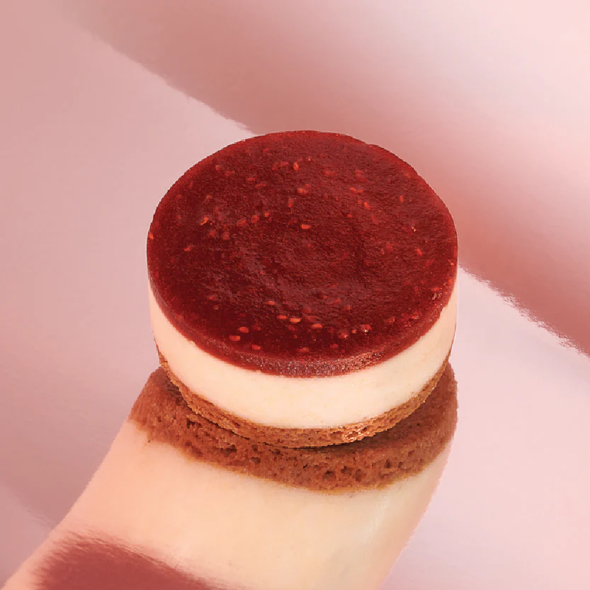 Rose & Vanilla frambozen & aardbeien cheesecake