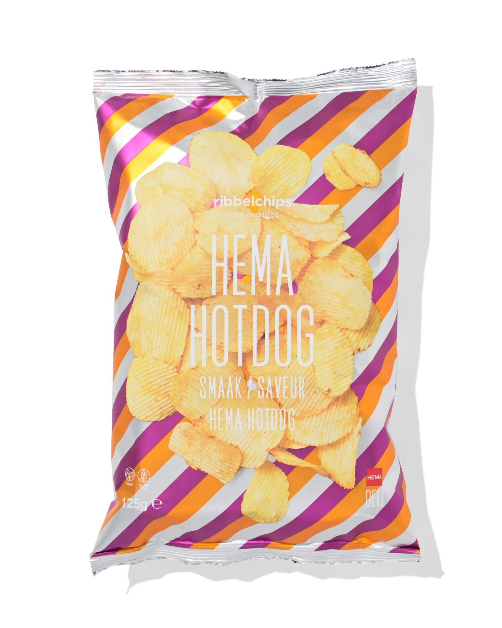 Hema ribbelchips hotdog