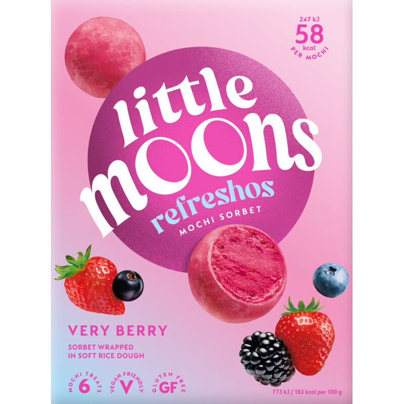 Little Moons mochi ijs rood fruit