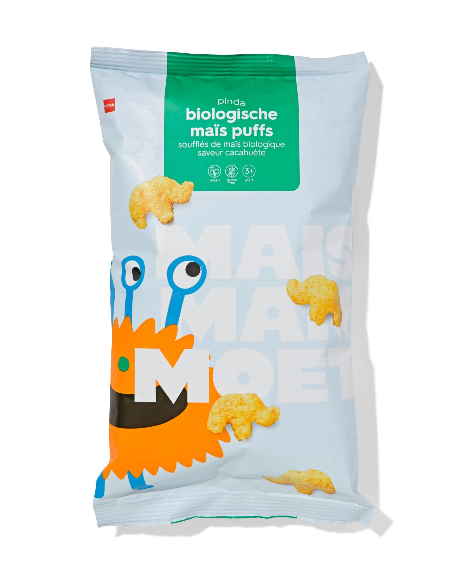 Hema biologische maïs mammoet puffs pinda (3 jaar+)