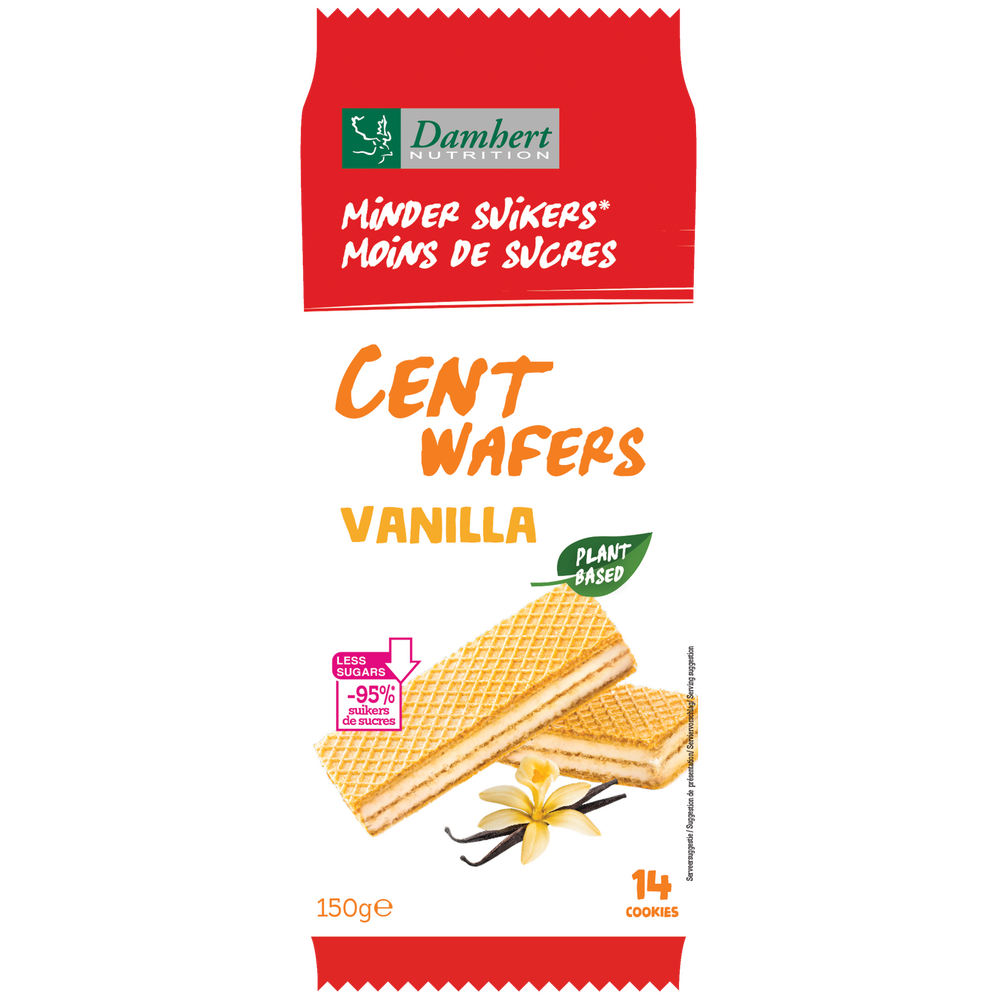 Damhert minder suikers cent wafers vanille