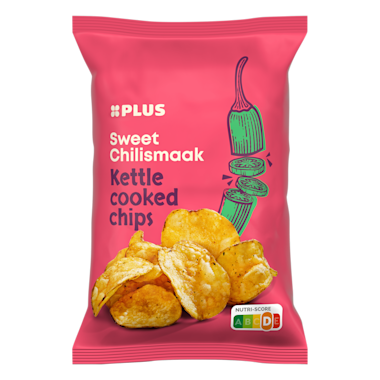 Plus kettle cooked chips sweet chilismaak
