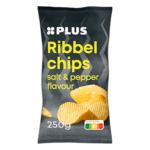Plus ribbelchips salt & pepper