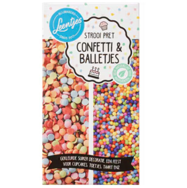 Leentjes strooi pret confetti & balletjes