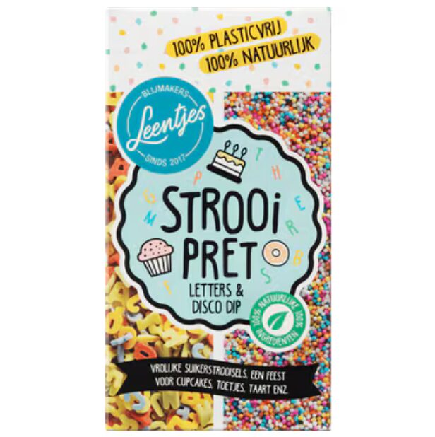 Leentjes strooi pret letters & disco dip