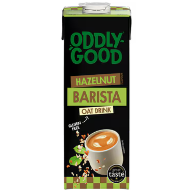 Oddlygood barista hazelnut oat drink
