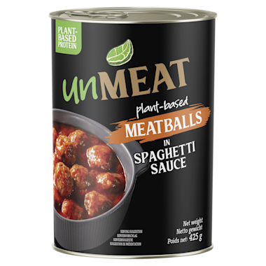unMEAT meatballs in spaghettisaus