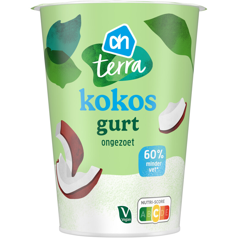 AH Terra plantaardige kokos gurt ongezoet 60% minder vet