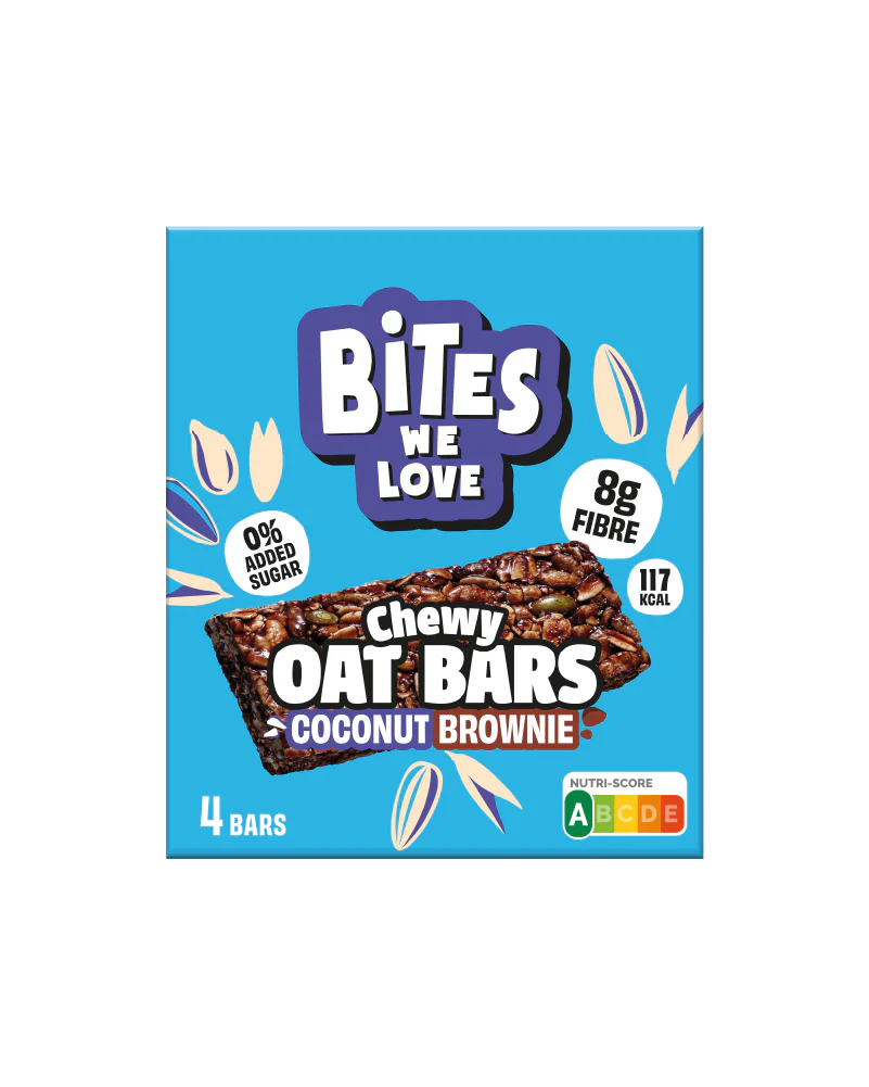 BitesWeLove chewy oat bar coconut brownie