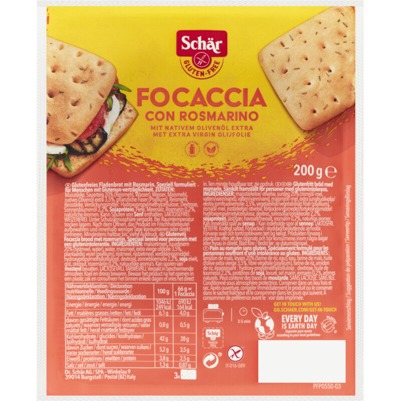 Schär focaccia glutenvrij
