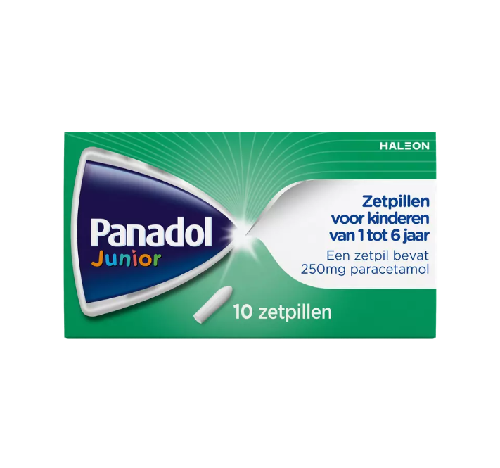 Panadol Junior Zetpillen 250 MG Paracetamol van 1 tot 6 jaar
