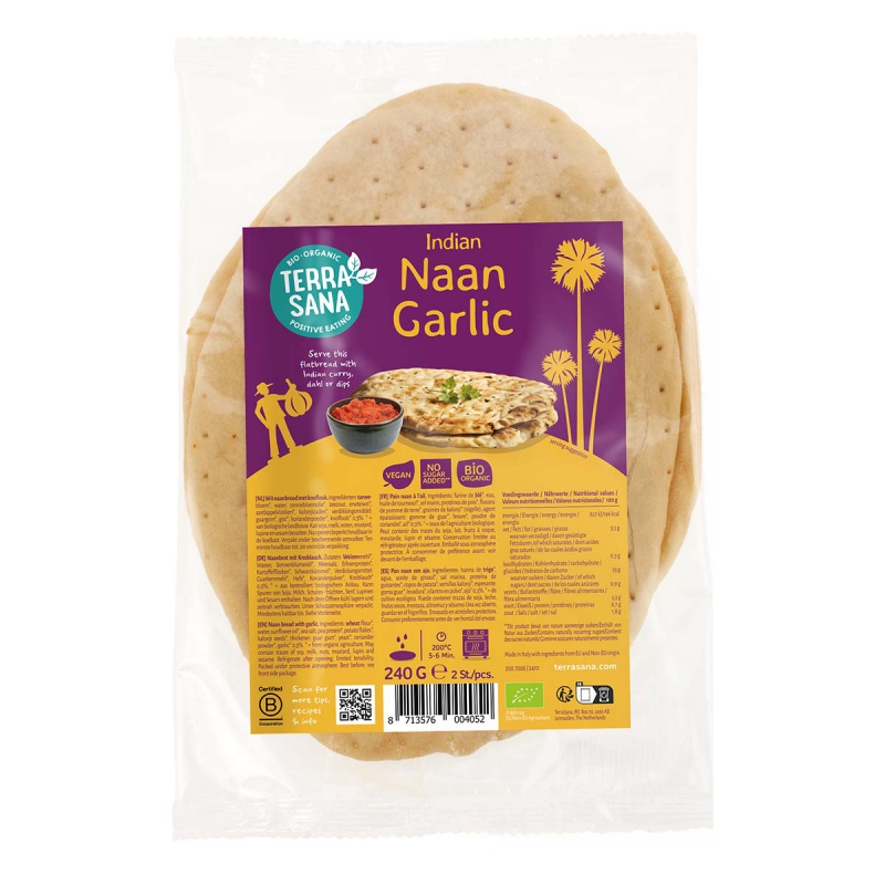 TerraSana indiase naan knoflook