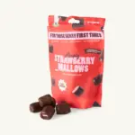Heaply aardbeienmarshmallows met pure chocolade