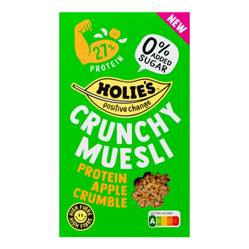 Holie's crunchy muesli protein apple crumble