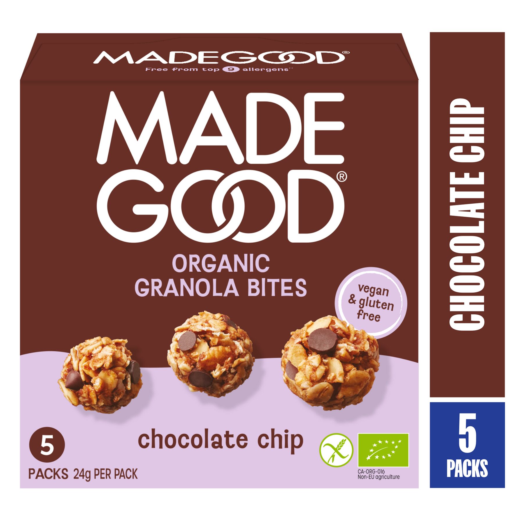 Made Good organic granola bites chocolate chip