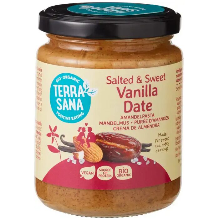 TerraSana salted & sweet amandelpasta vanille dadels