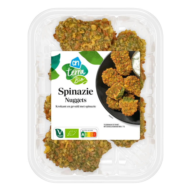 AH Terra Biologisch plantaardige nuggets spinazie
