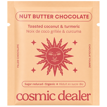Cosmic Dealer notenpasta chocolade geroosterde kokosnoot & kurkuma