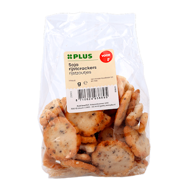 Plus soja rijstcrackers