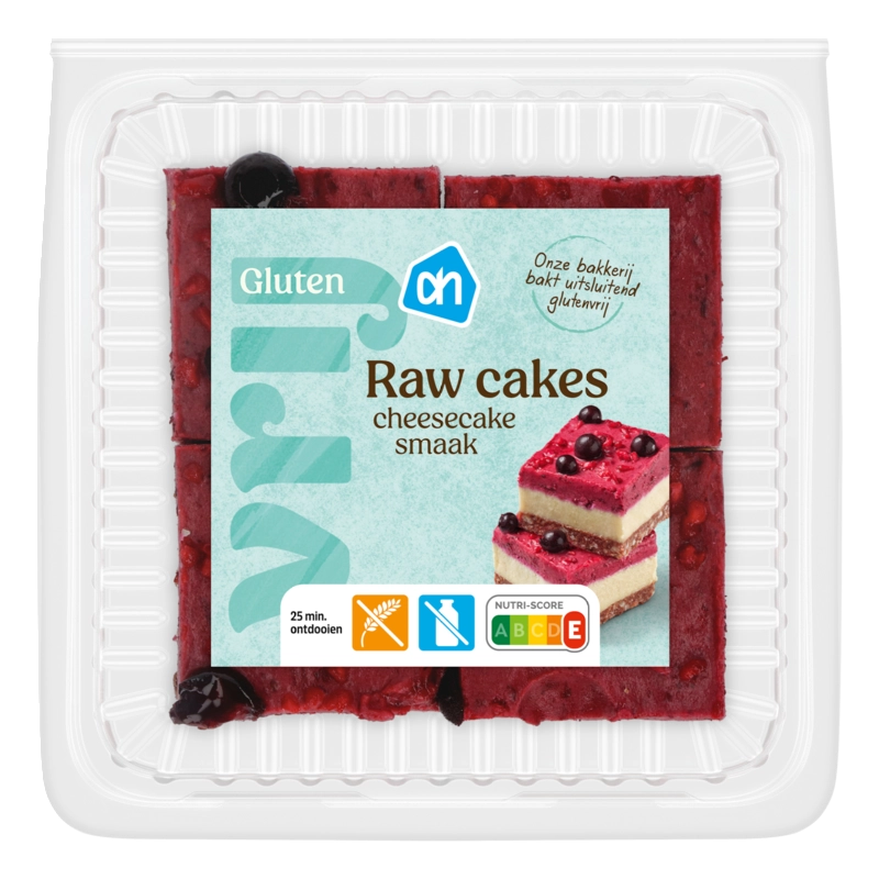 AH glutenvrij raw cakes cheesecake smaak